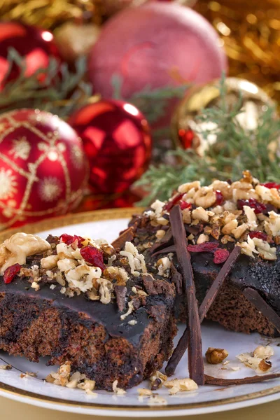 Brownies de Natal — Fotografia de Stock