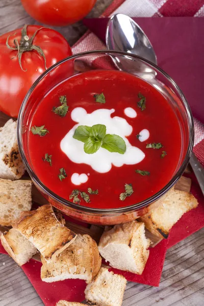 Tomatsoppa — Stockfoto