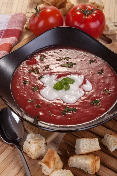 Sopa de tomate — Fotografia de Stock