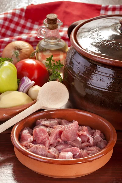 Frisches Schweinefleisch — Stockfoto