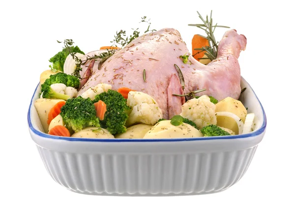 Chicken with vegetables — Stock Photo, Image