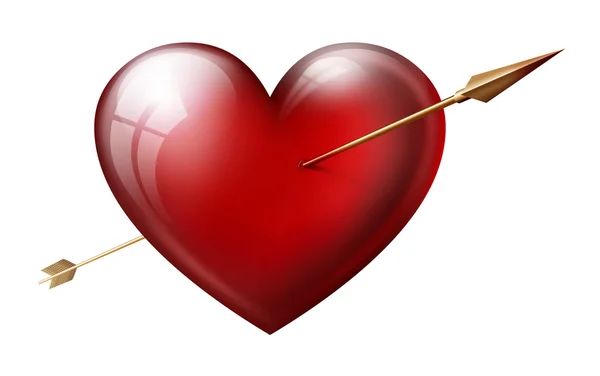 Big heart with arrow — Stock Photo, Image