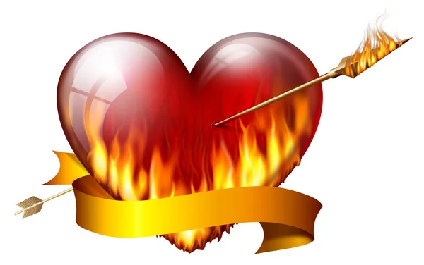 Cuore ardente — Foto Stock