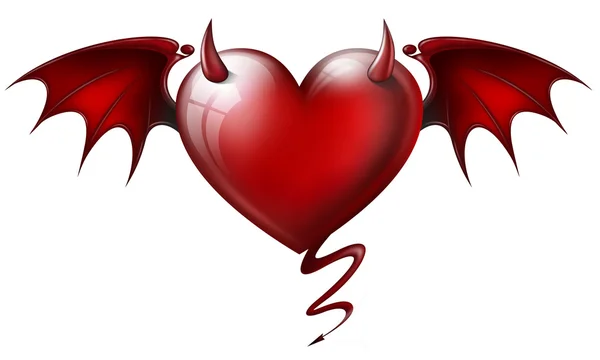 Diabolical heart — Stock Photo, Image