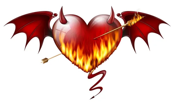 Diabolical heart — Stock Photo, Image