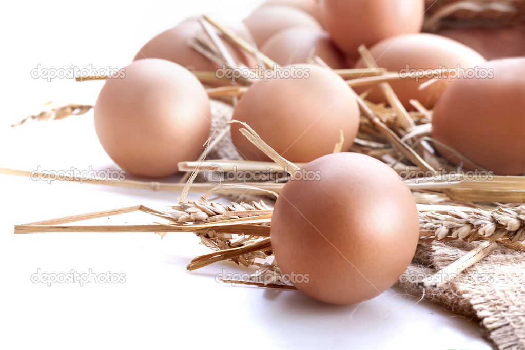 Eggs in hay