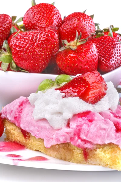 Strawberries cake — Stock Photo, Image