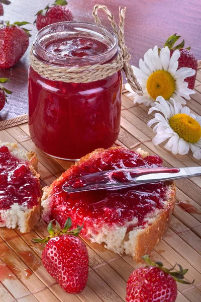 Marmellata di fragole — Foto Stock