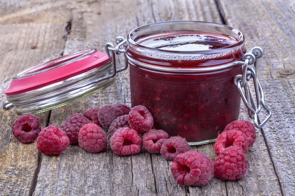 Mermelada de frambuesas — Foto de Stock