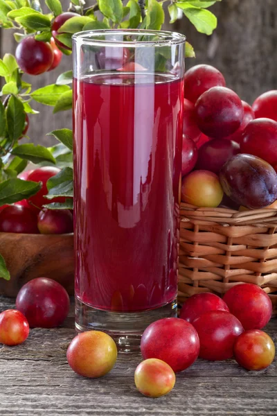 Juice from sloes and plums — Stock Photo, Image