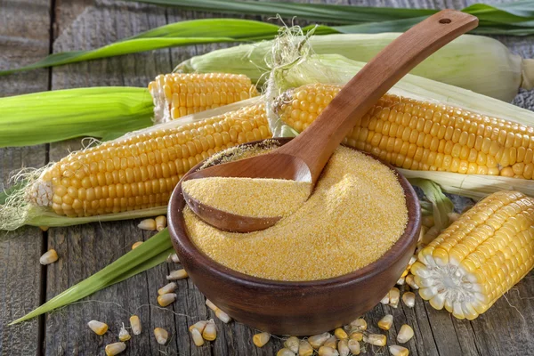 Corn grits polenta — Stock Photo, Image