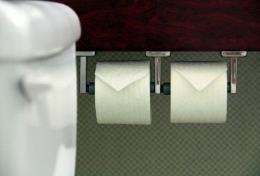 Rolls of white toilet paper clipart