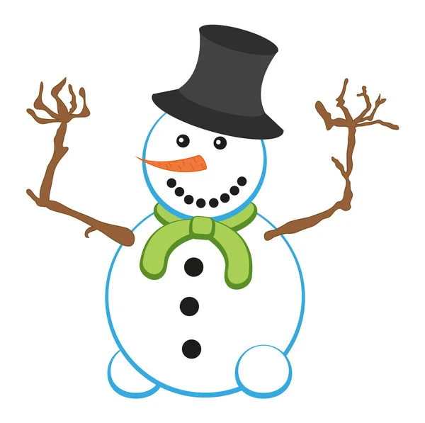 Забавний сніговик — стоковий вектор