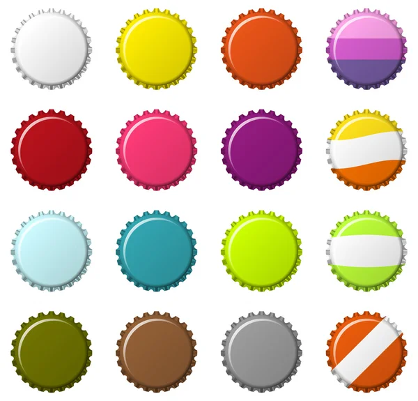 Set bottlecaps — Stockvector