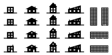 ev siluetleri koleksiyonu