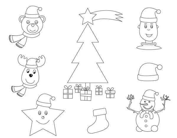 Christmas coloring book — Stock Vector