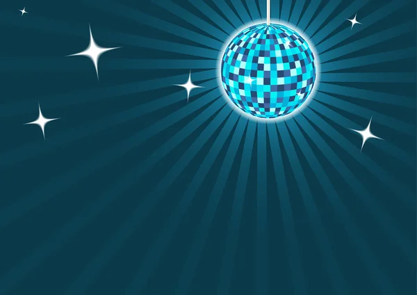 Mavi discoball arka plan — Stok Vektör