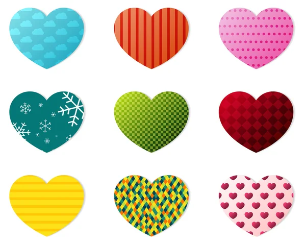 Colección corazones — Vector de stock