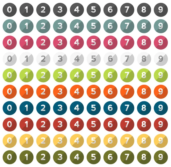 Coleción de botones de número " " — Archivo Imágenes Vectoriales