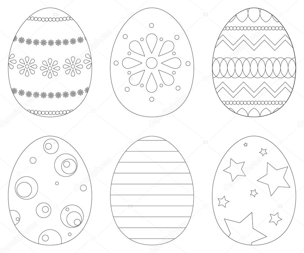 Set of 6 Easter eggs