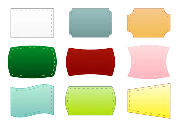 Collectie van 9 kleurrijke etiketten — Stockvector