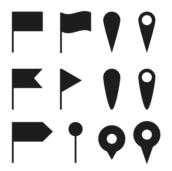 Map pointers set — Stock Vector
