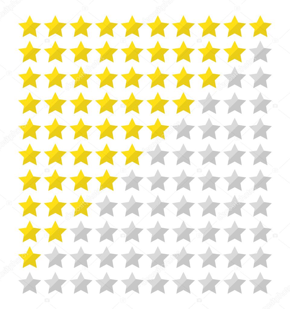 Flat star rating