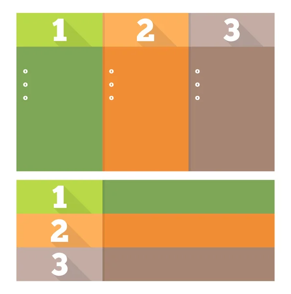 1 - 3 Produktinformationsvorlage — Stockvektor