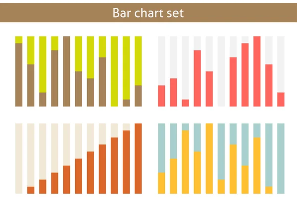 Conjunto gráfico de barras — Vector de stock