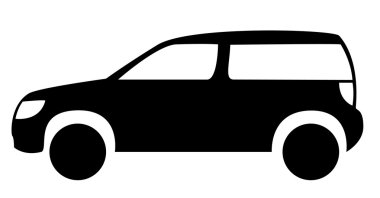 küçük kargo araba siluet