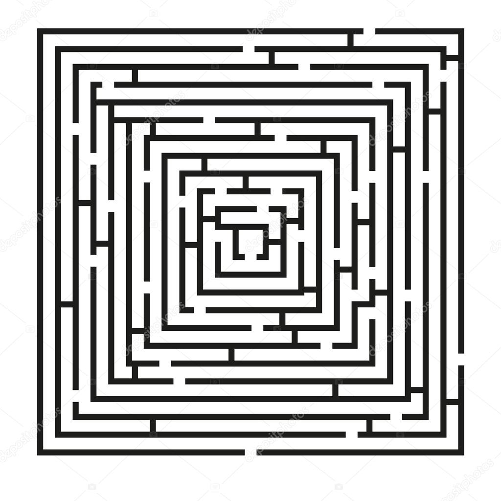 Square labyrinth puzzle