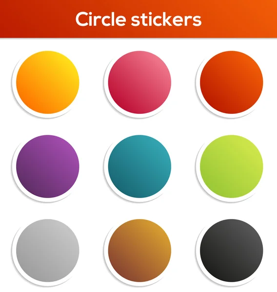 Circle stickers collection — Stock Vector