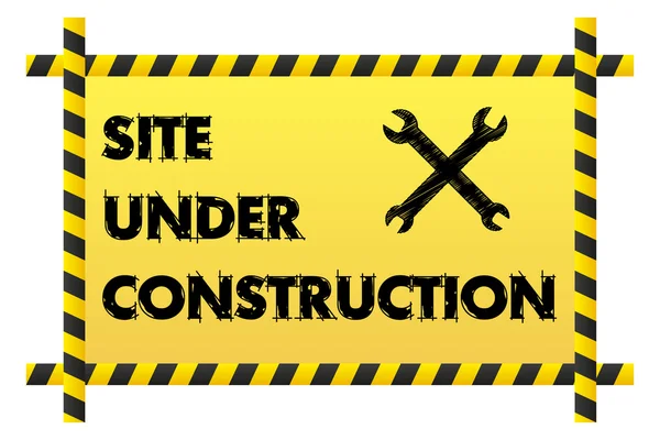 Site under construction banner — Stock Vector