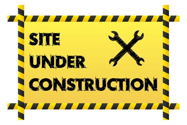 Site en construction bannière — Image vectorielle