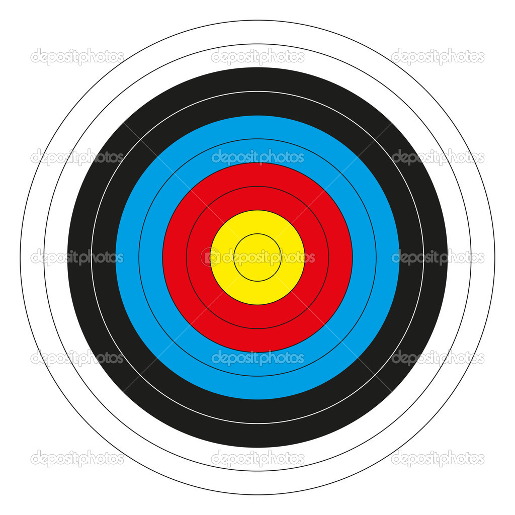 Colorful bullseye target