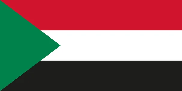 Bandeira de sudan — Vetor de Stock