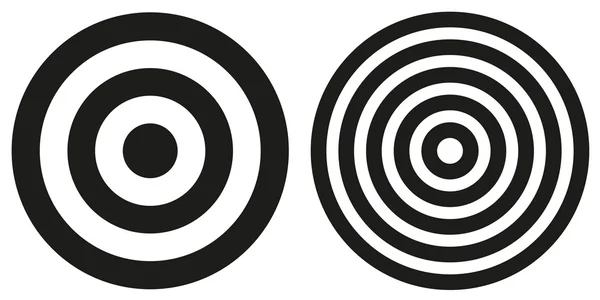 Two simple bullseye targets — Stock Vector