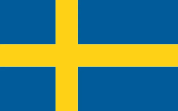 Bandiera nazionale della Svezia — Vettoriale Stock