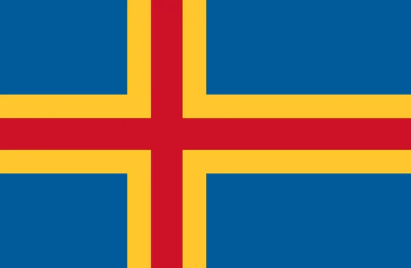 Bandeira oficial da província autónoma finlandesa de Aland — Vetor de Stock