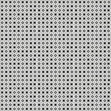 Tic tac toe (noughts ve haçlar, xs ve os) Dikişsiz desen