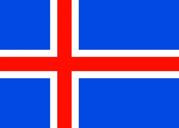 National flag of Iceland — Stock Vector