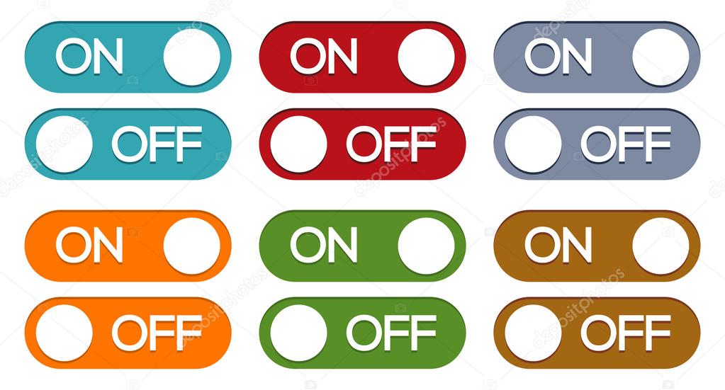 On - off button set