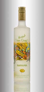 Bottle of vodka Van Gogh Banana 750 ml clipart