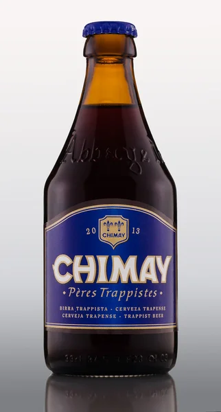Botella de Cerveza Azul Chimay — Foto de Stock