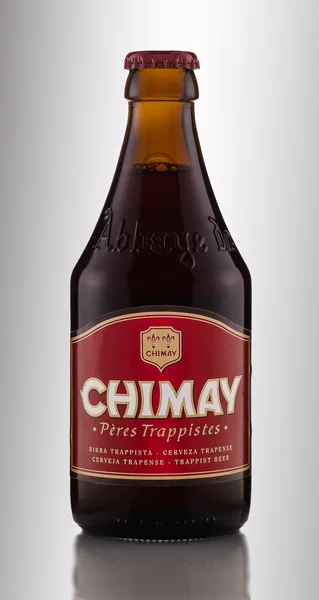 Cerveza Trapense Roja Chimay — Foto de Stock