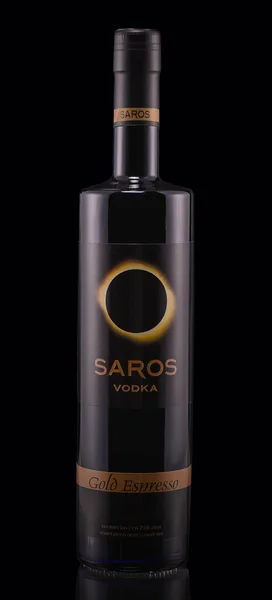 Bottle of Saros Vodka Gold Espresso — Stock Photo, Image