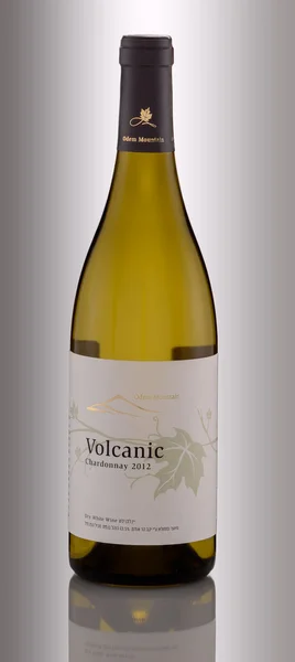 Flaska av vulkaniska chardonnay 2012 — Stockfoto