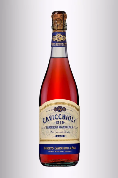 Fles lambrusco rosato emilia dolce — Stockfoto