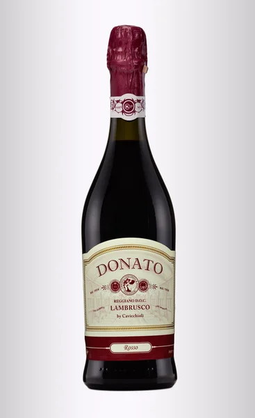 Μπουκάλι lambrusco rosso dolce — Φωτογραφία Αρχείου