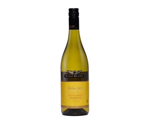 Gele etiket chardonnay 2011 — Stockfoto